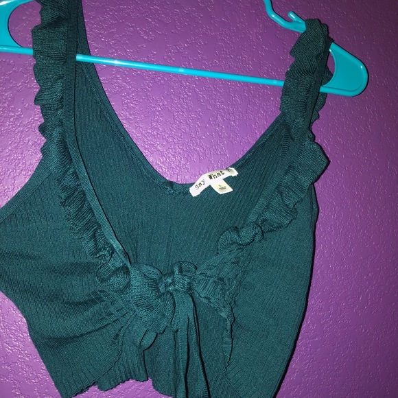 Blue tie crop top - Picture 3 of 3